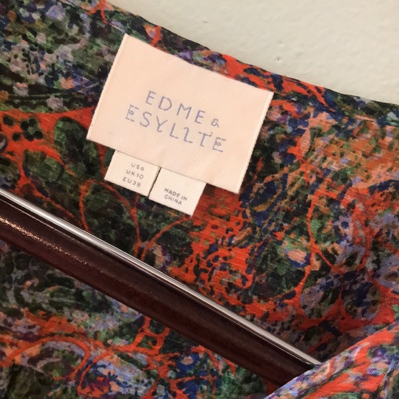 EDME & ESYLLTE Sheer Floral Blouse -Size 6 - Picture 2 of 7